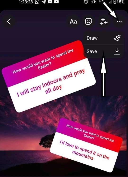 16 Save Story With Two Responses Instagram