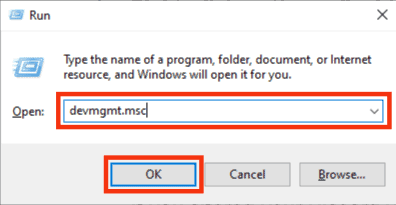 Type Devmgmt.msc And Click Ok