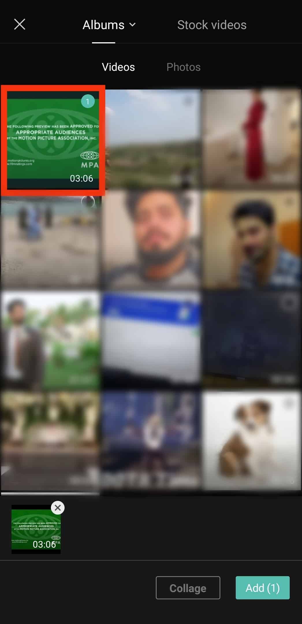 Select The Video We Just Downloaded