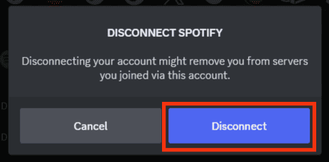 Click The &Quot;Disconnect&Quot; Button