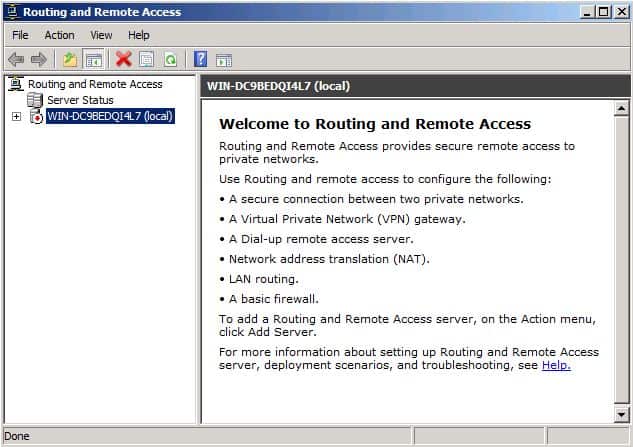 Enabling LAN Routing on Windows Server 2008 R2 - 64