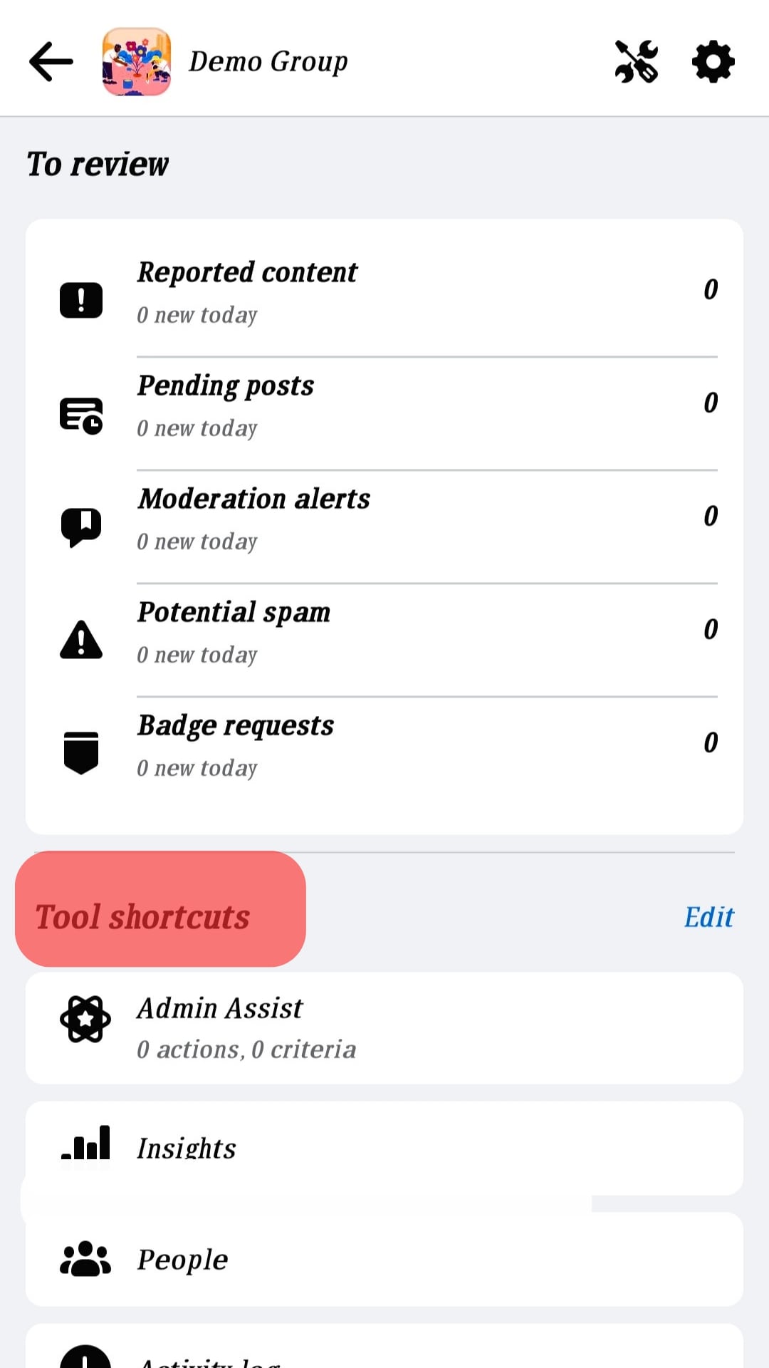 A List Of Your Tools Shortcut Will Appear.