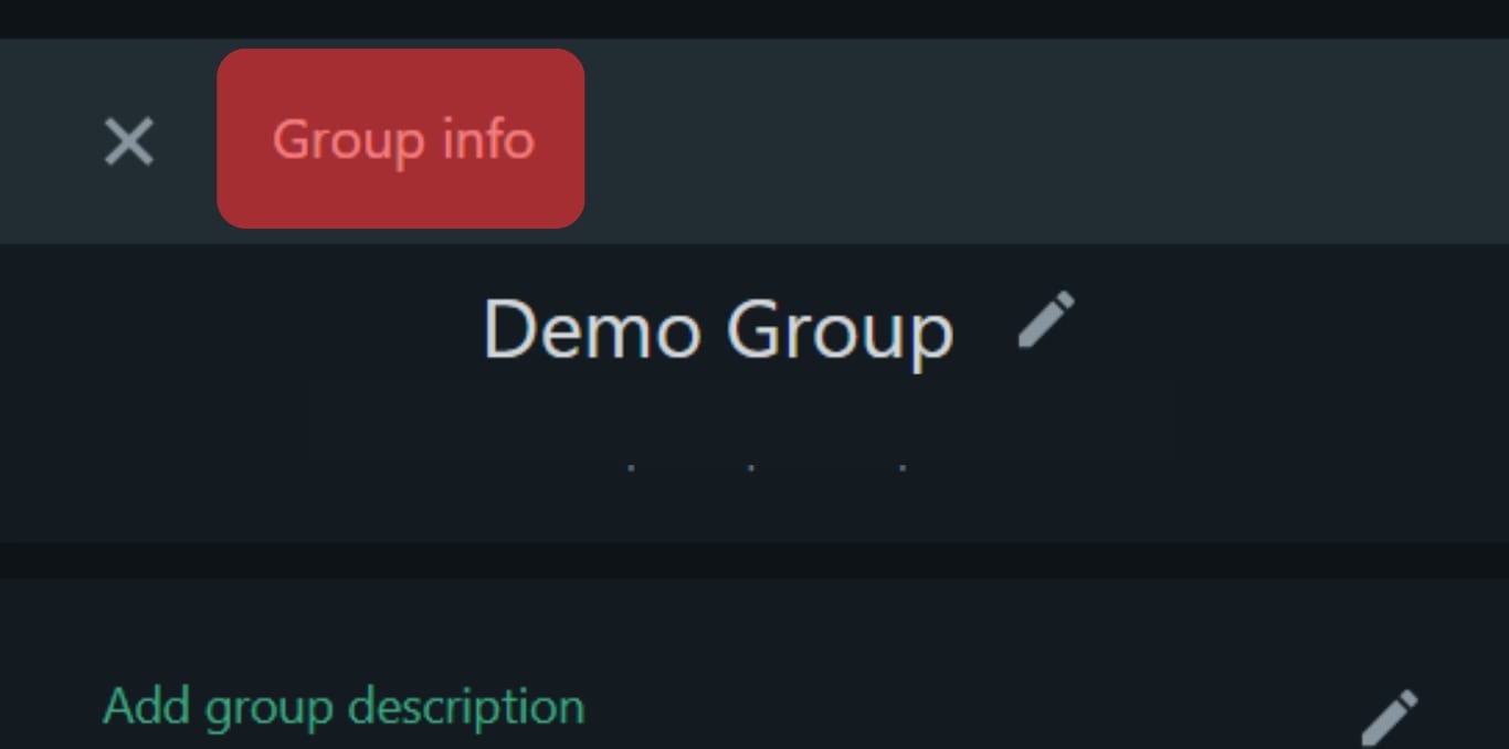 Access The Group Info Page