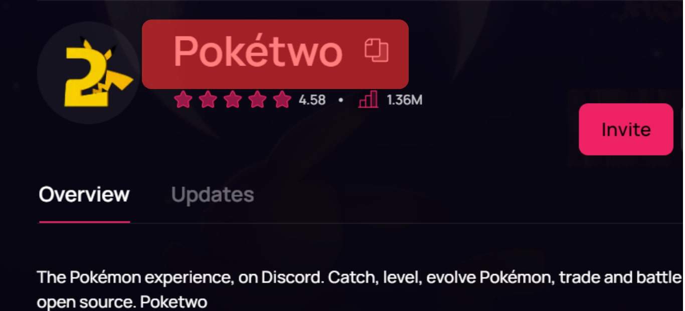 Access The Poketwo Top.gg Website.