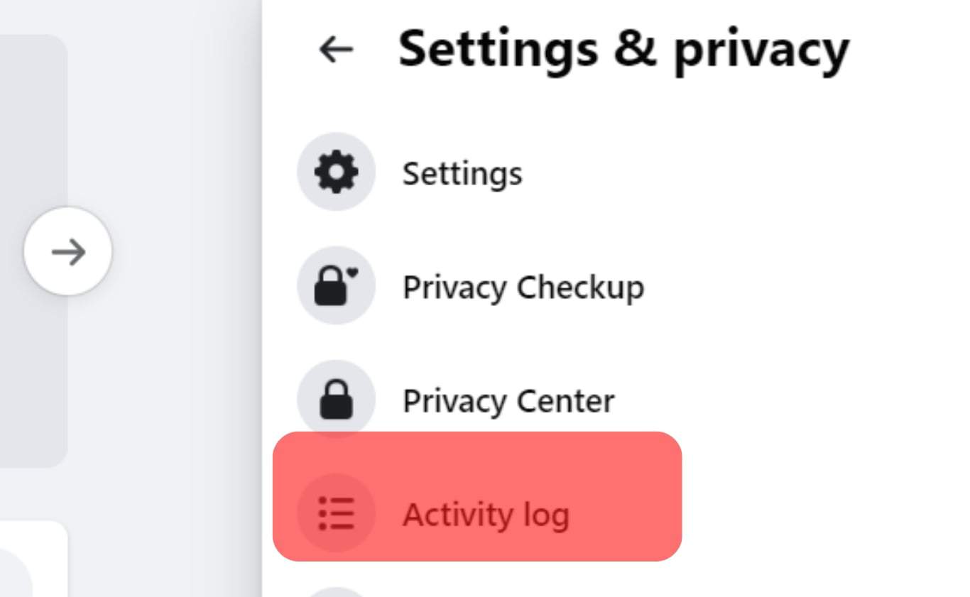 Activity Log Facebook Pc