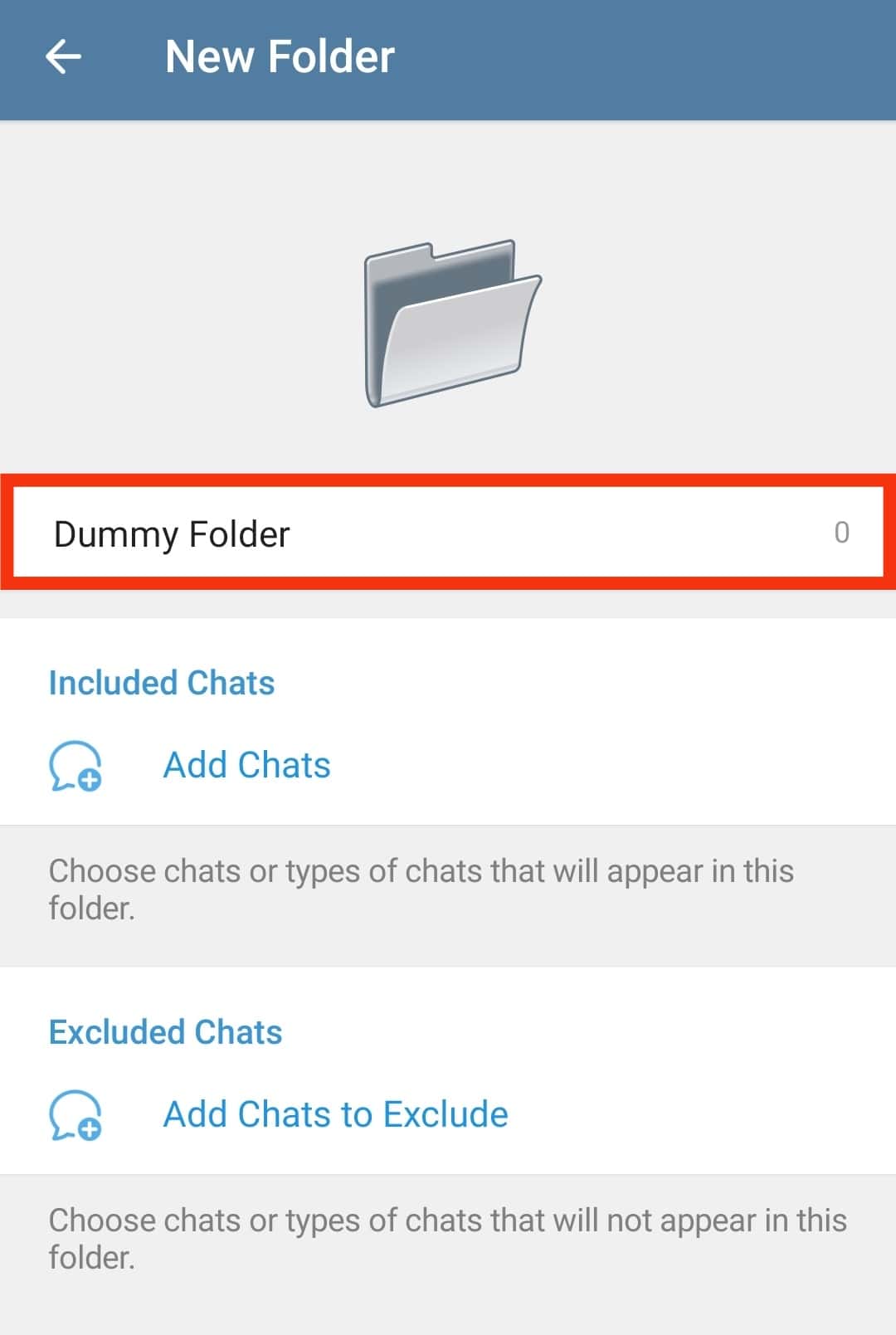 Add The Name Of Your Folder