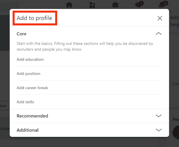 Add To Profile Window Will Appear