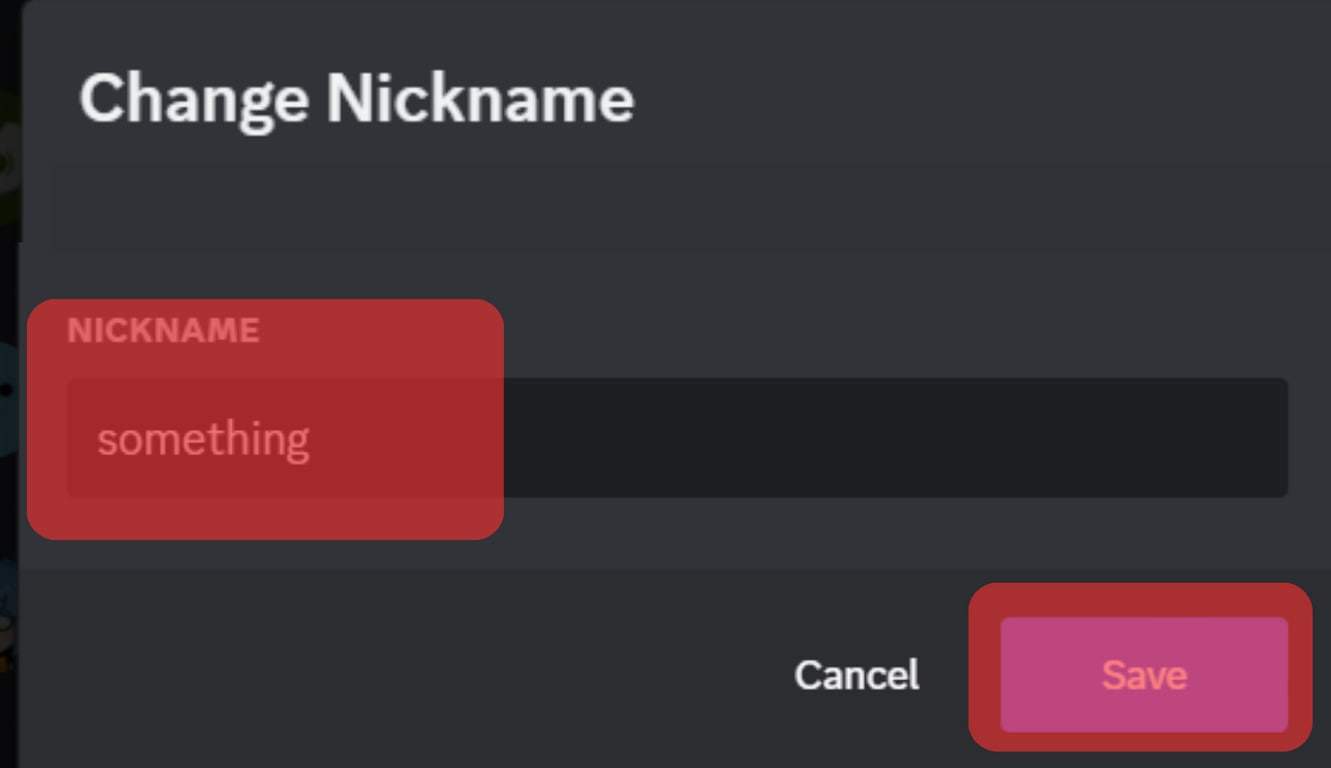 Add Your New Nickname And Click The Save Button.
