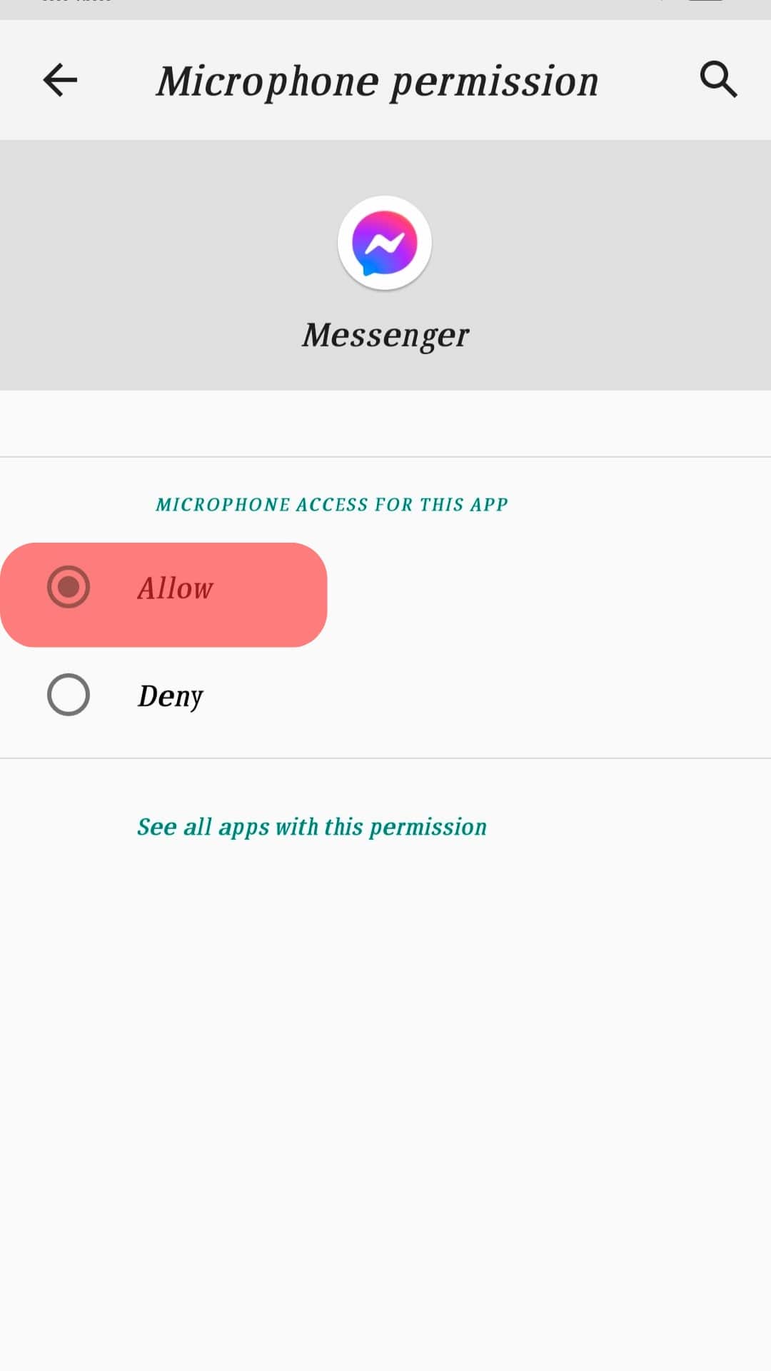 Allow Microphone Permission Messenger