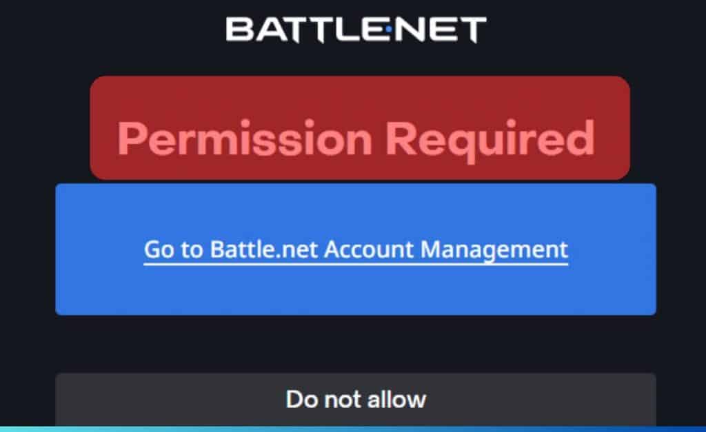 Allow Permissions For Blizzard