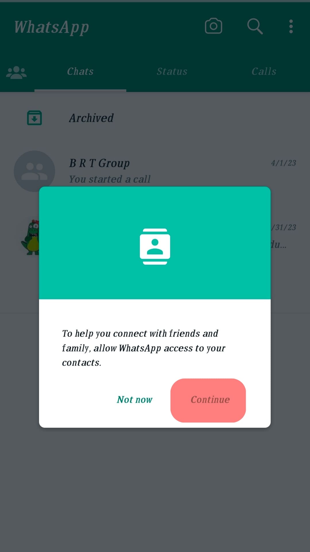Allow Whatsapp Access To Your Contacts