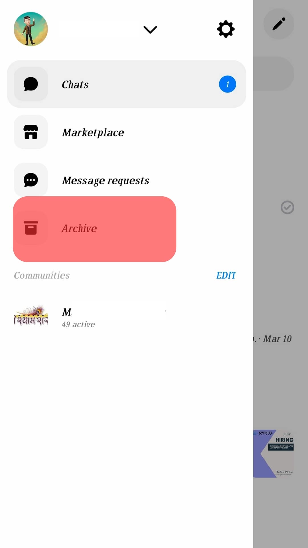 Archive Chats Messenger