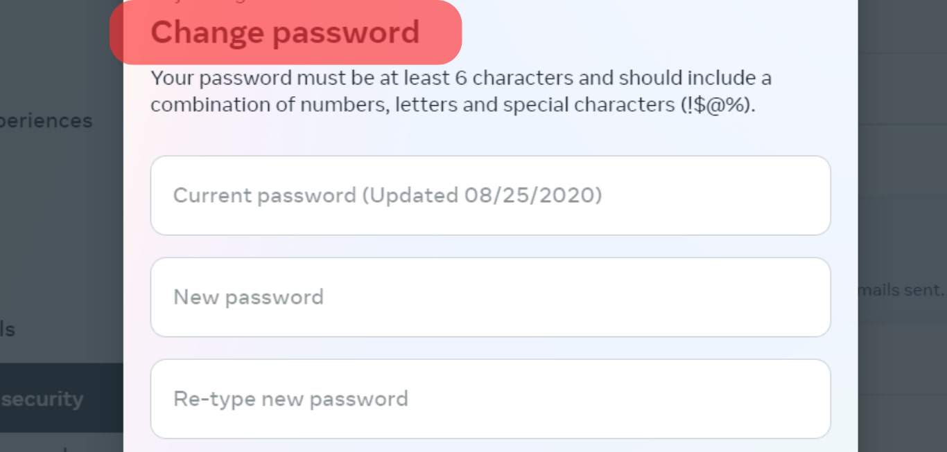 Assign A New Password.