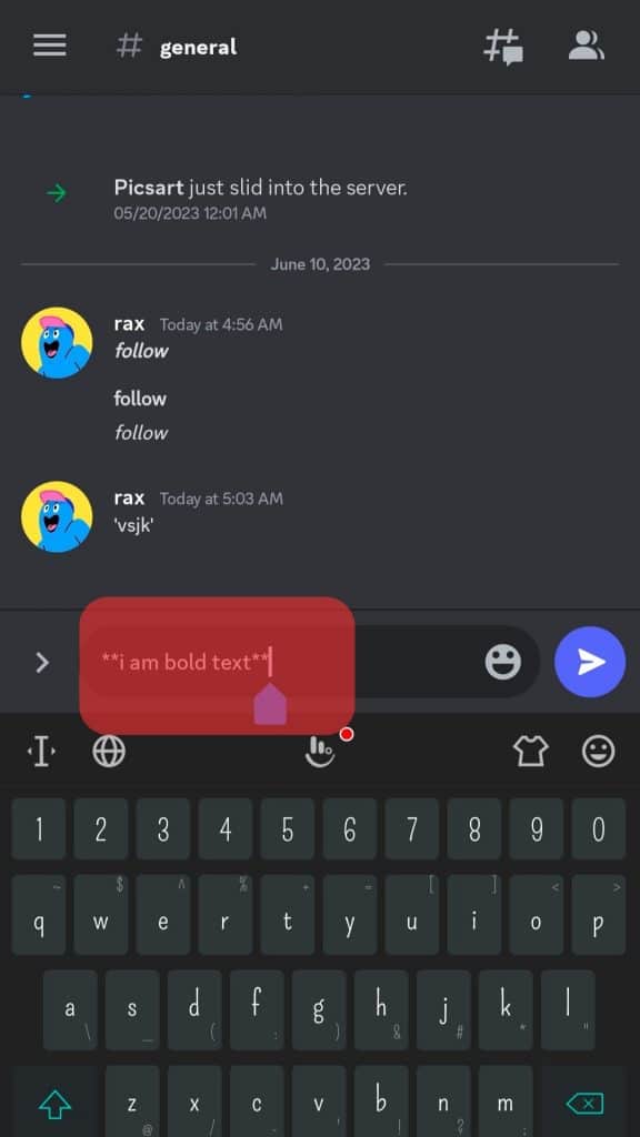 Bold Text Discord