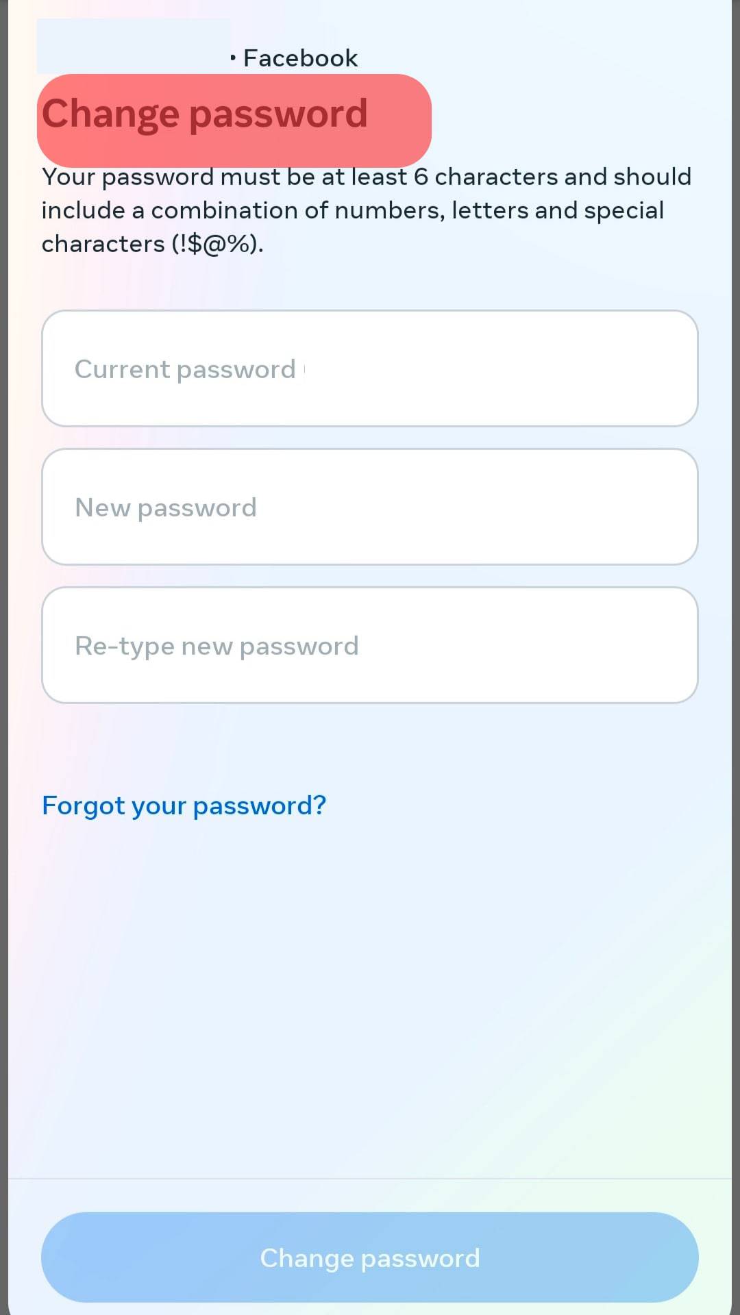 Change Your Facebook Messenger Password.