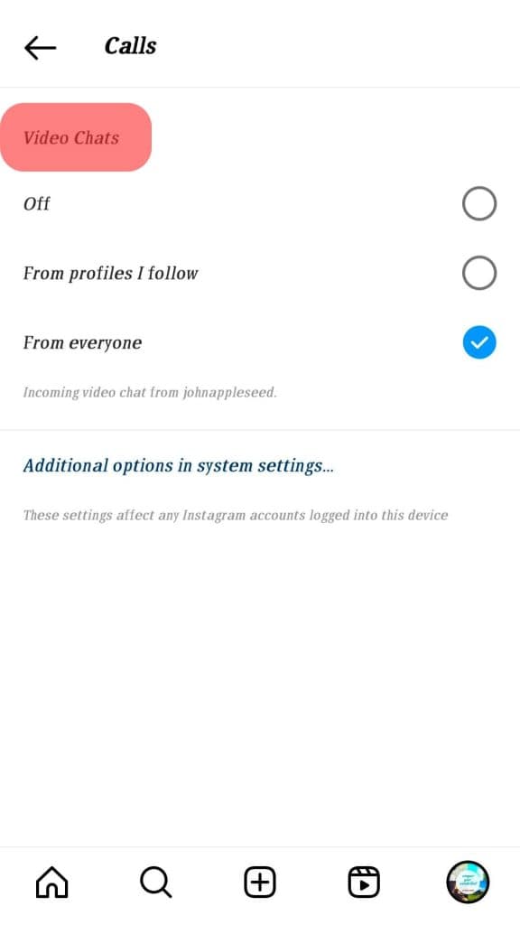 Change Your Video Chat Settings