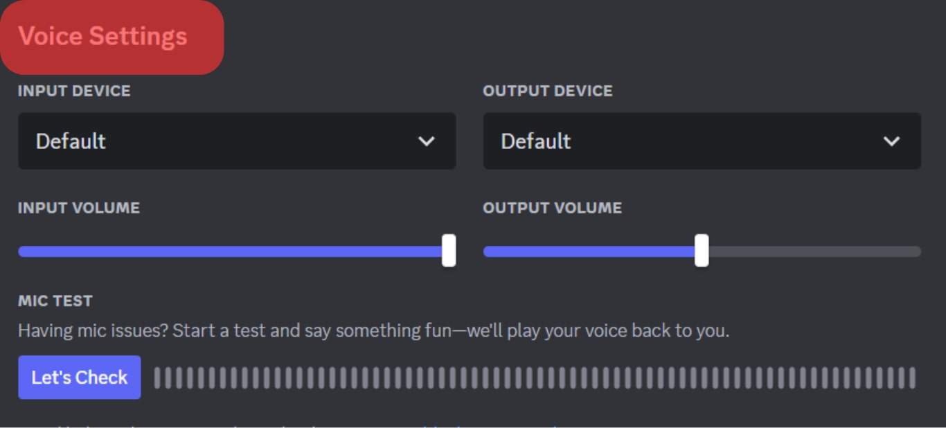 Check The Input Sound And Output Sound