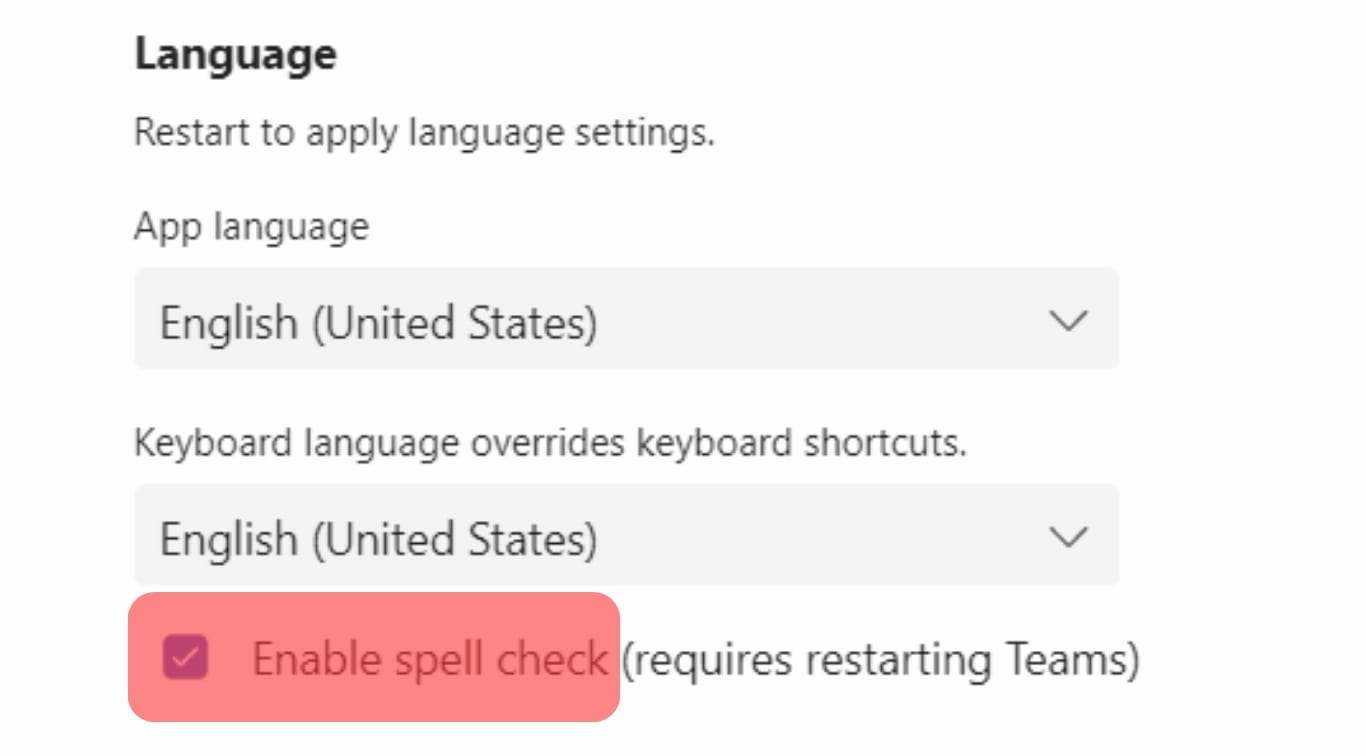 Check The Box Indicating Enable Spell Check