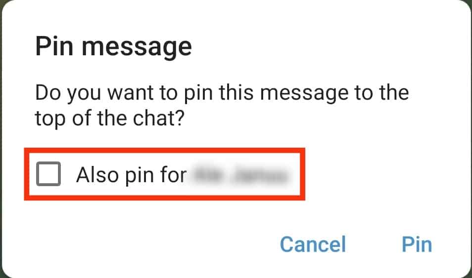 Check Uncheck The Option&Nbsp;Also Pin For [Username]