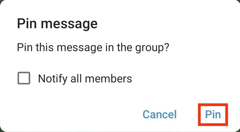 Check Uncheck The Option For Notify All Members