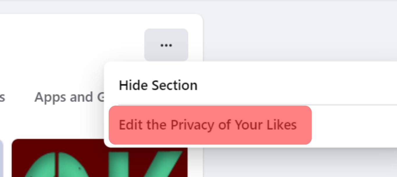 Choose Edit The Privacy Of Your Likes.