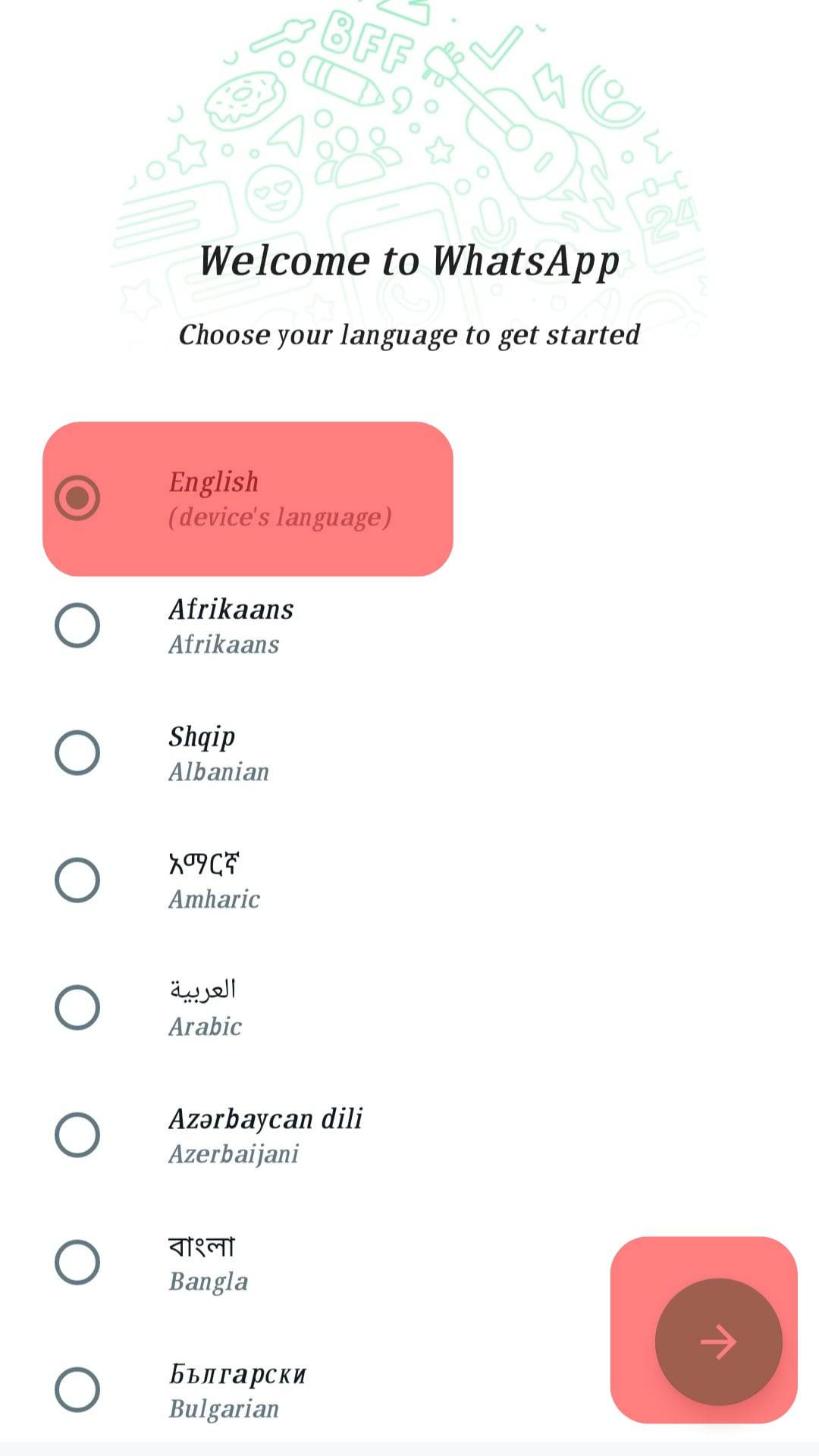 Choose Your Preferred Language