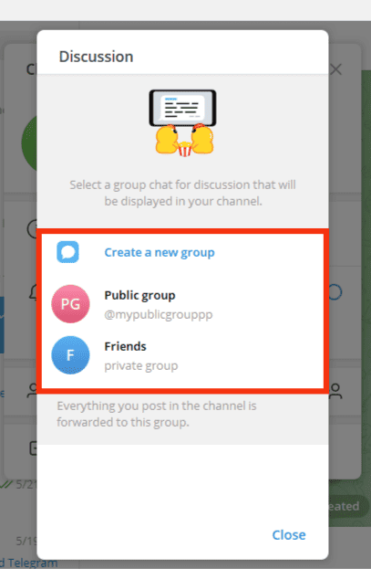 Choose An Existing Group