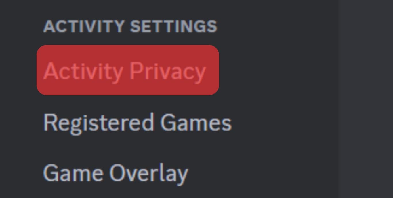 Choose The Activity Privacy Option Discord Pc