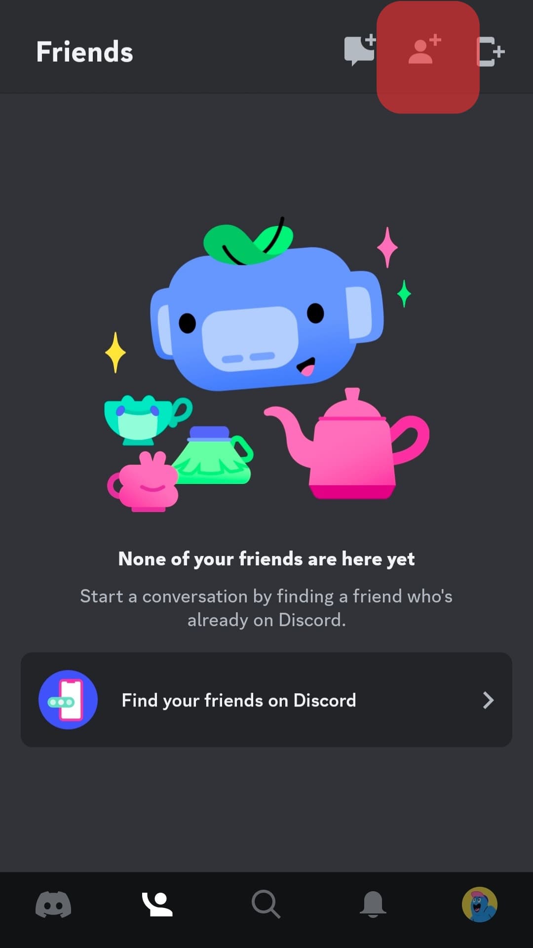Choose The Add Friends Option.