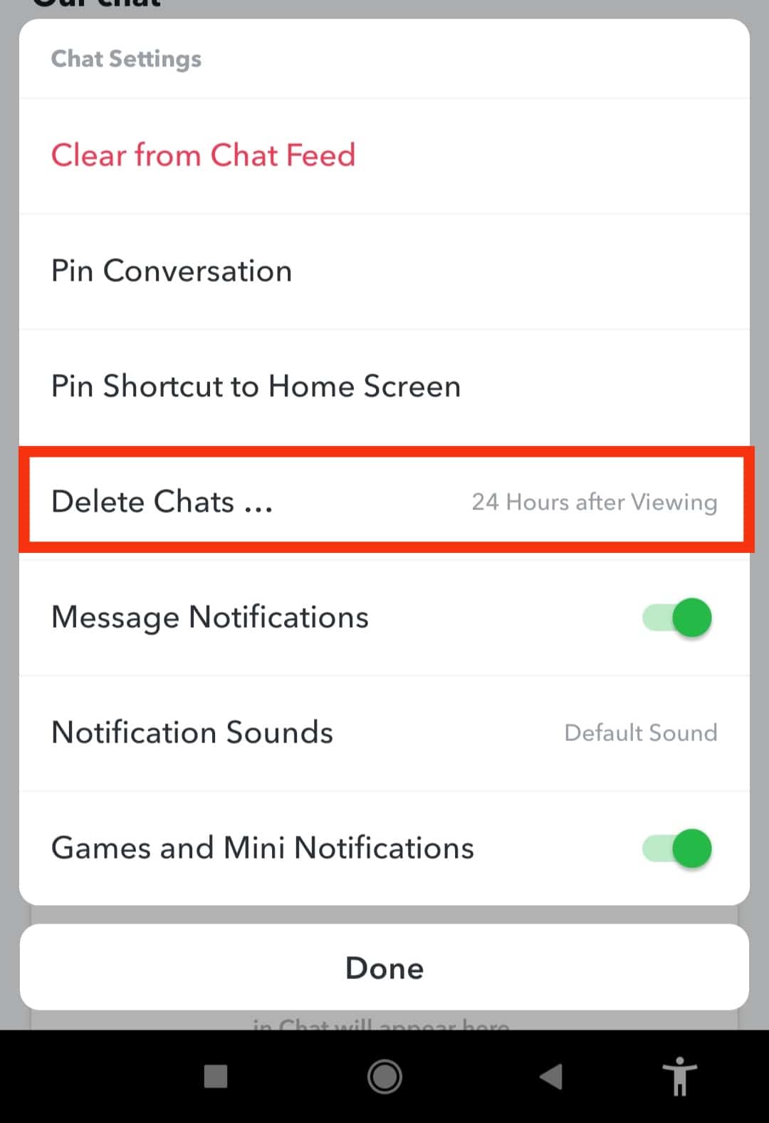 Choose The Delete Chats... Option