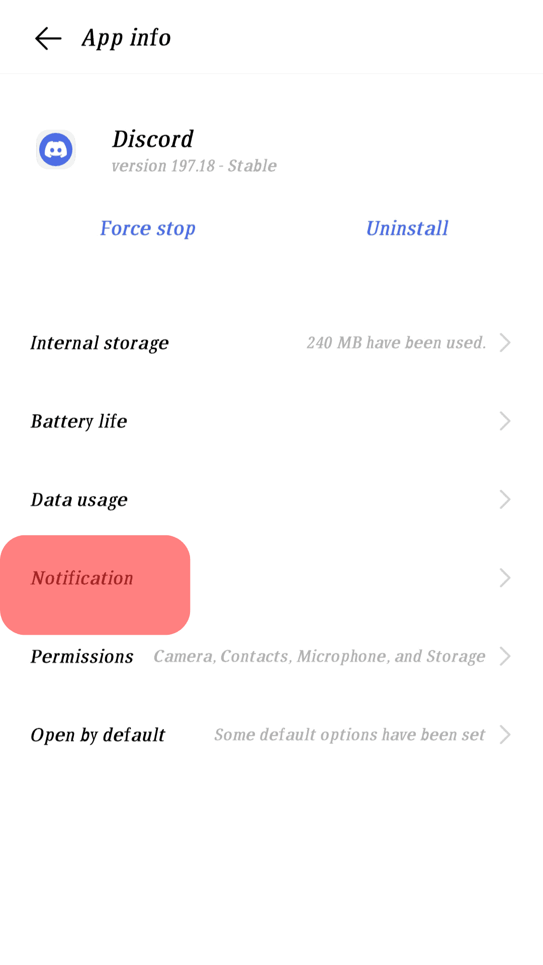 Choose The Notifications Option.