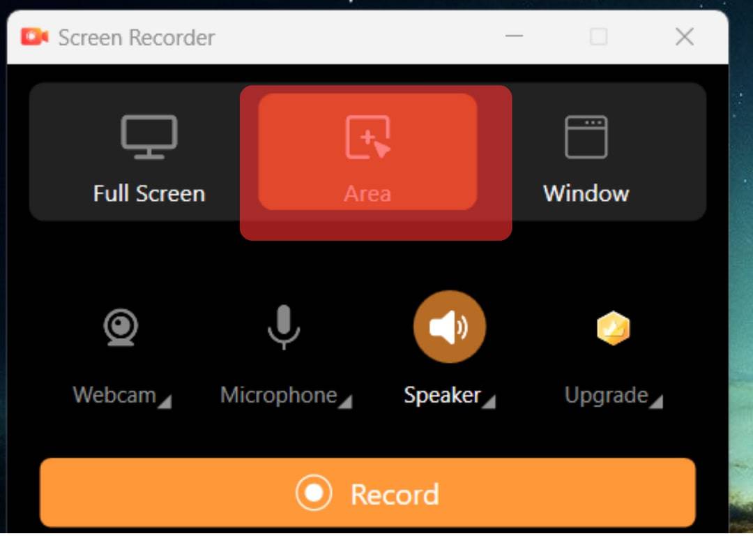 Choose The Recording Area