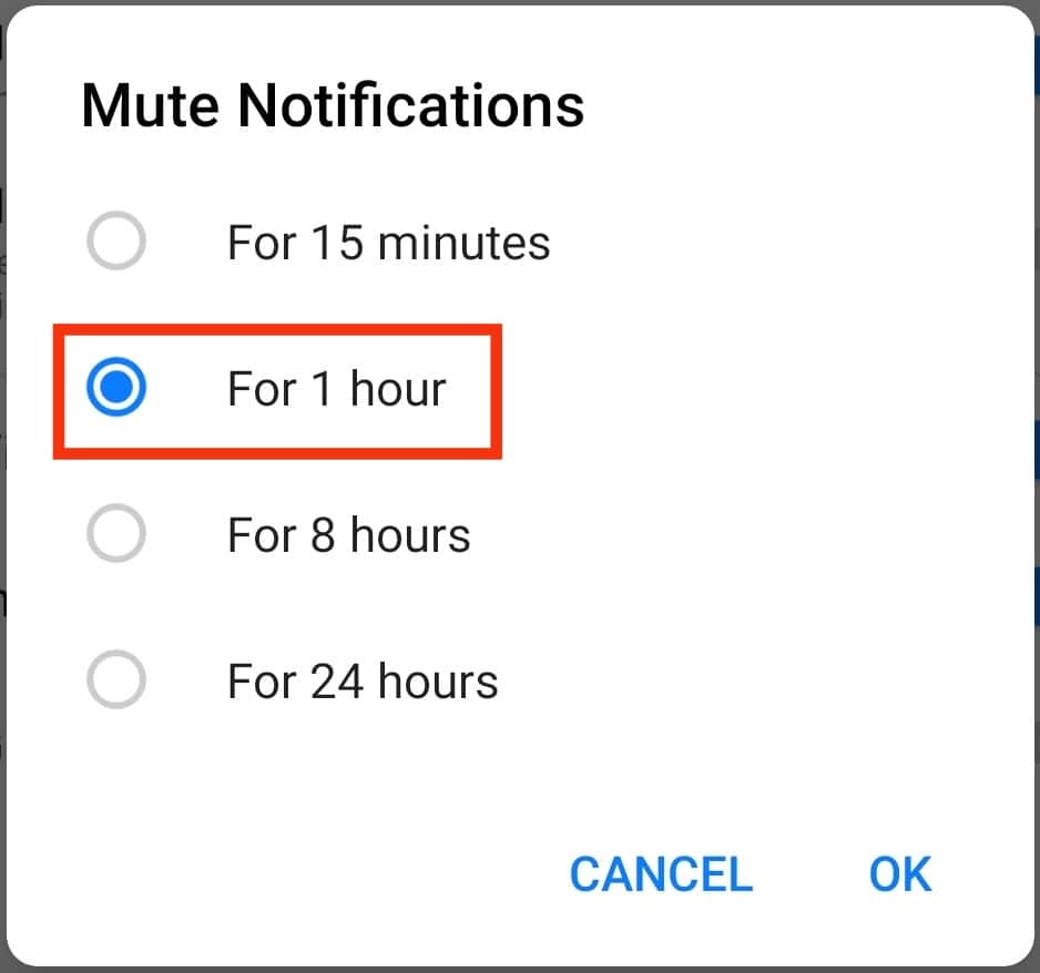 Choose The Preferred Time Limit