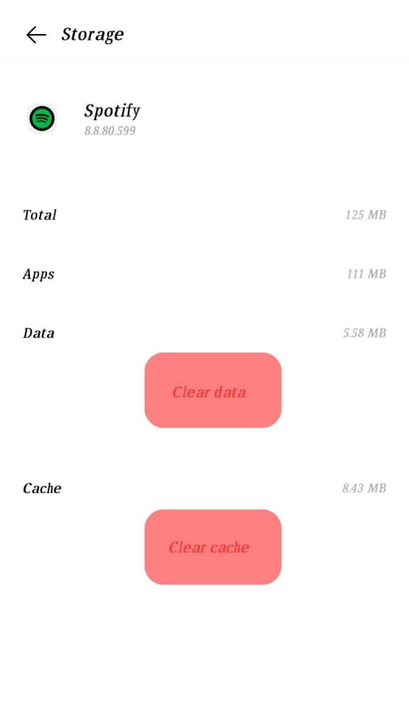 Clear The Cache And Data Of The Spotify App