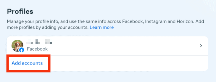 Click 'Add Accounts