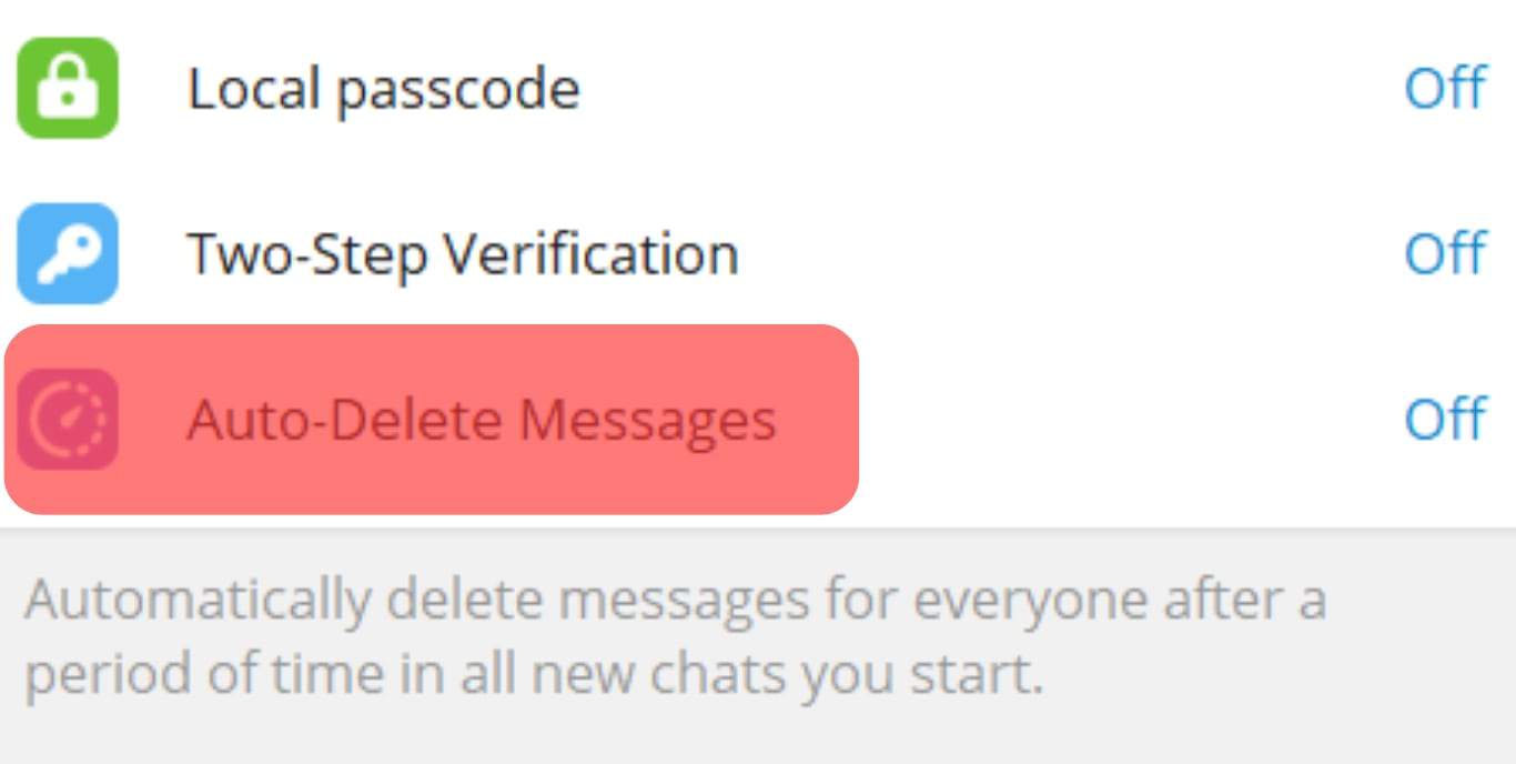 Click Auto-Delete Messages.