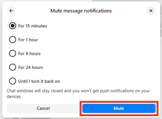 Click Mute To Apply The Changes