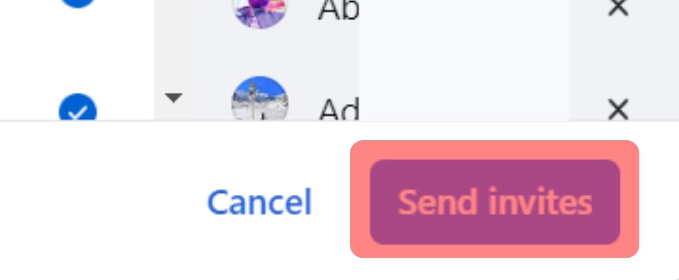 Click Send Invites.
