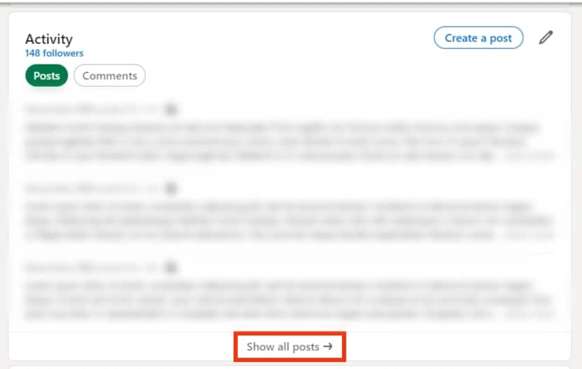 Click On Show All Posts
