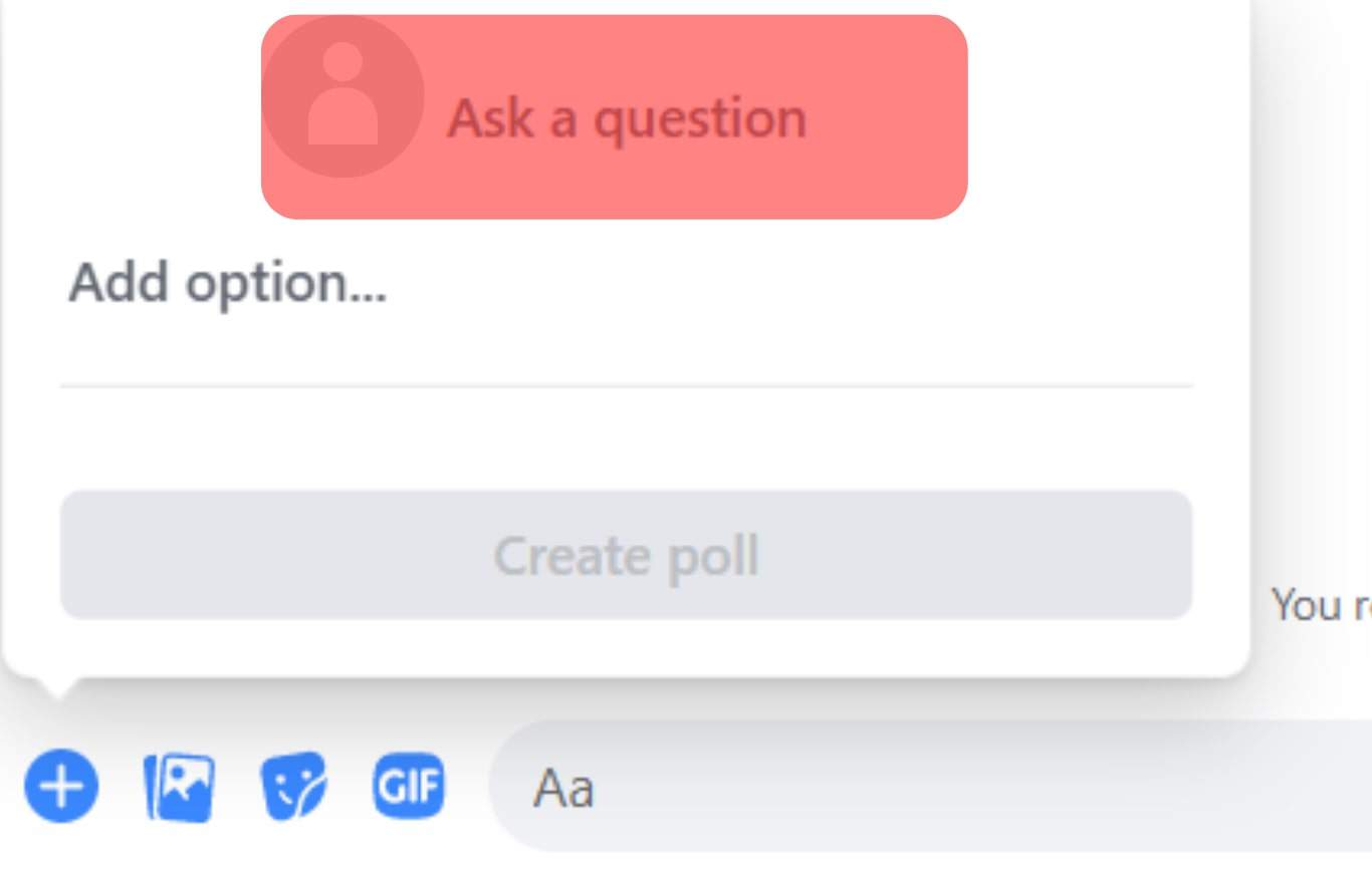 Click 'What's Your Poll About' To Enter A Question