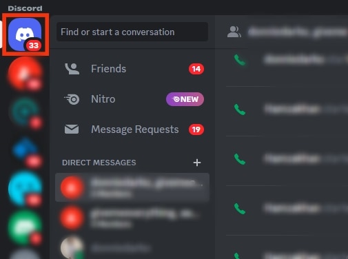 Click Discord Icon For Direct Messages