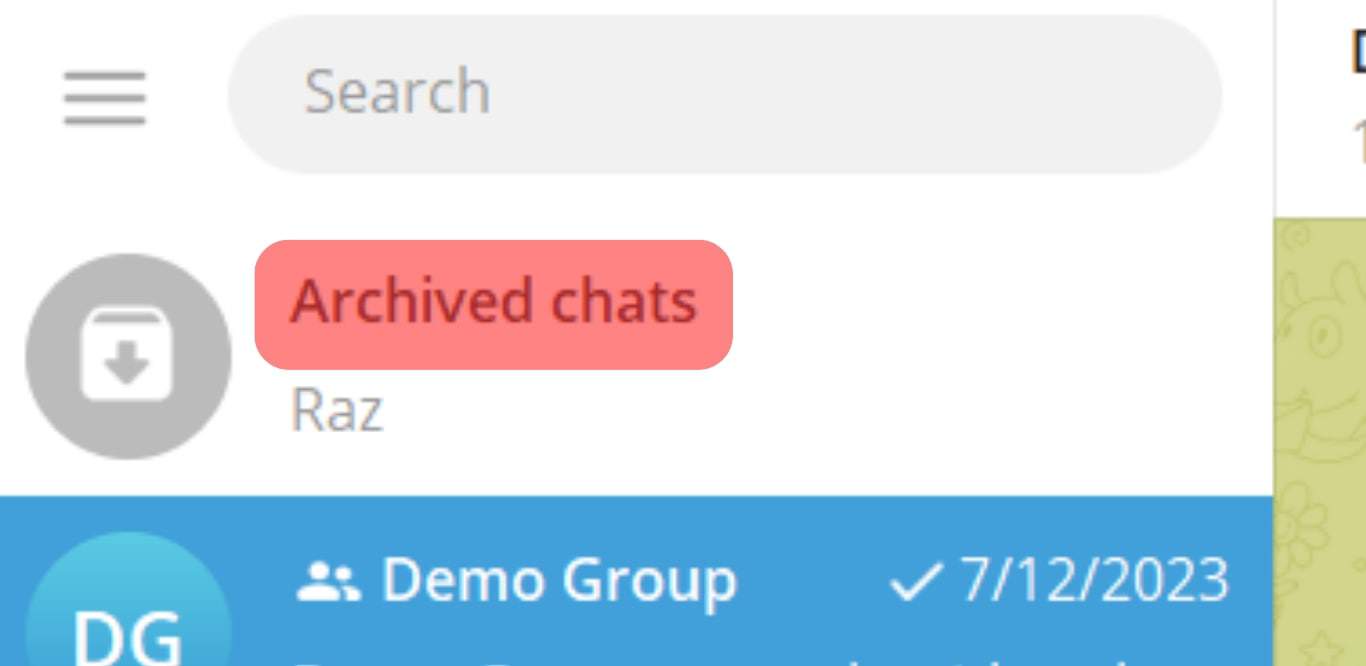 Click On Archive Chats At The Top.