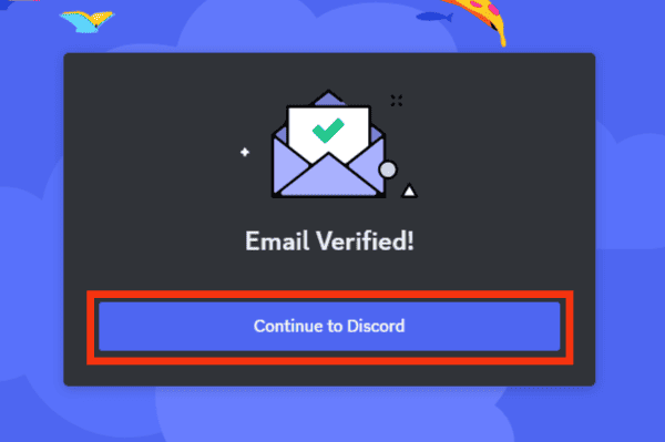 Click On Continue To Discord