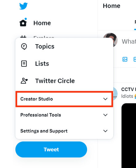 Click On Creator Studio.