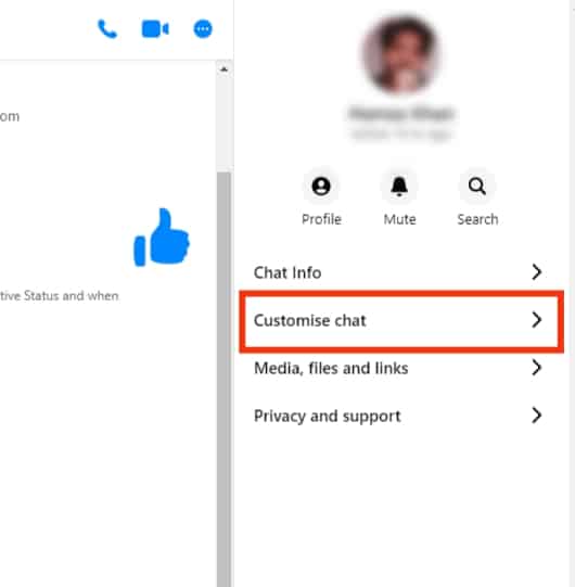Click On Customize Chat