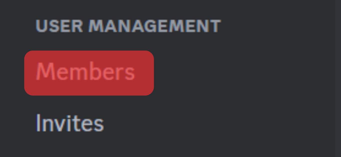 Click On Members Under User Management.