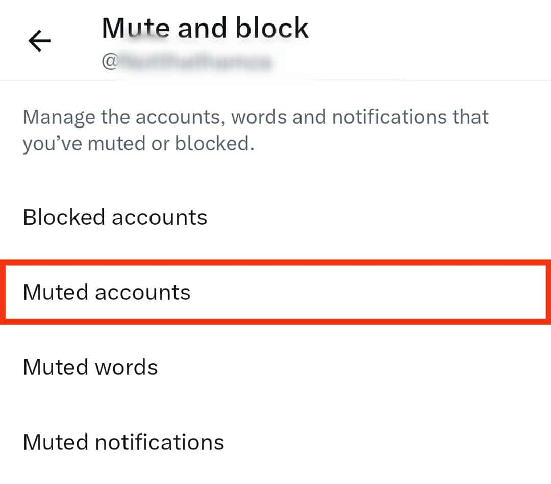 Click On Muted Accounts