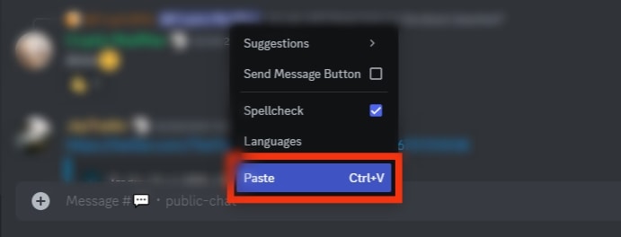 Click On Paste
