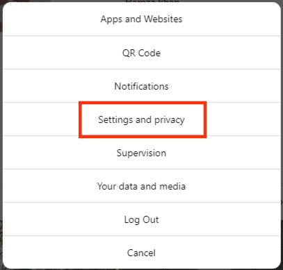 Click On Settings And Privacy