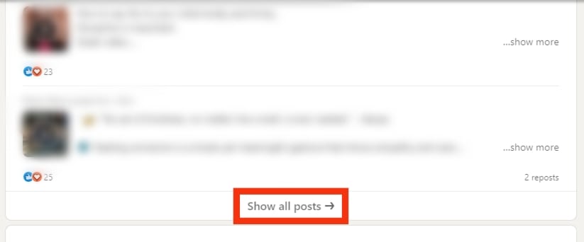 Click On Show All Posts